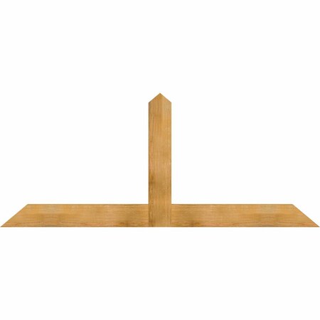 Ekena Millwork Portland Rough Sawn Timber Gable Bracket, Western Red Cedar, 84"W x 35"H x 2"D x 6"F, 10/12 Pitch GBW084X35X0206POR00RWR